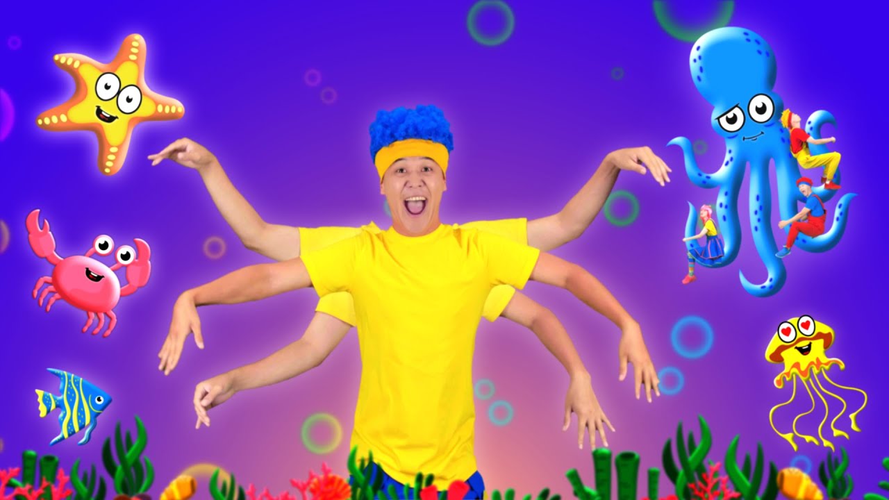 In the Deep Blue Sea (Starfish, Jellyfish & Octopus) | D Billions Kids Songs