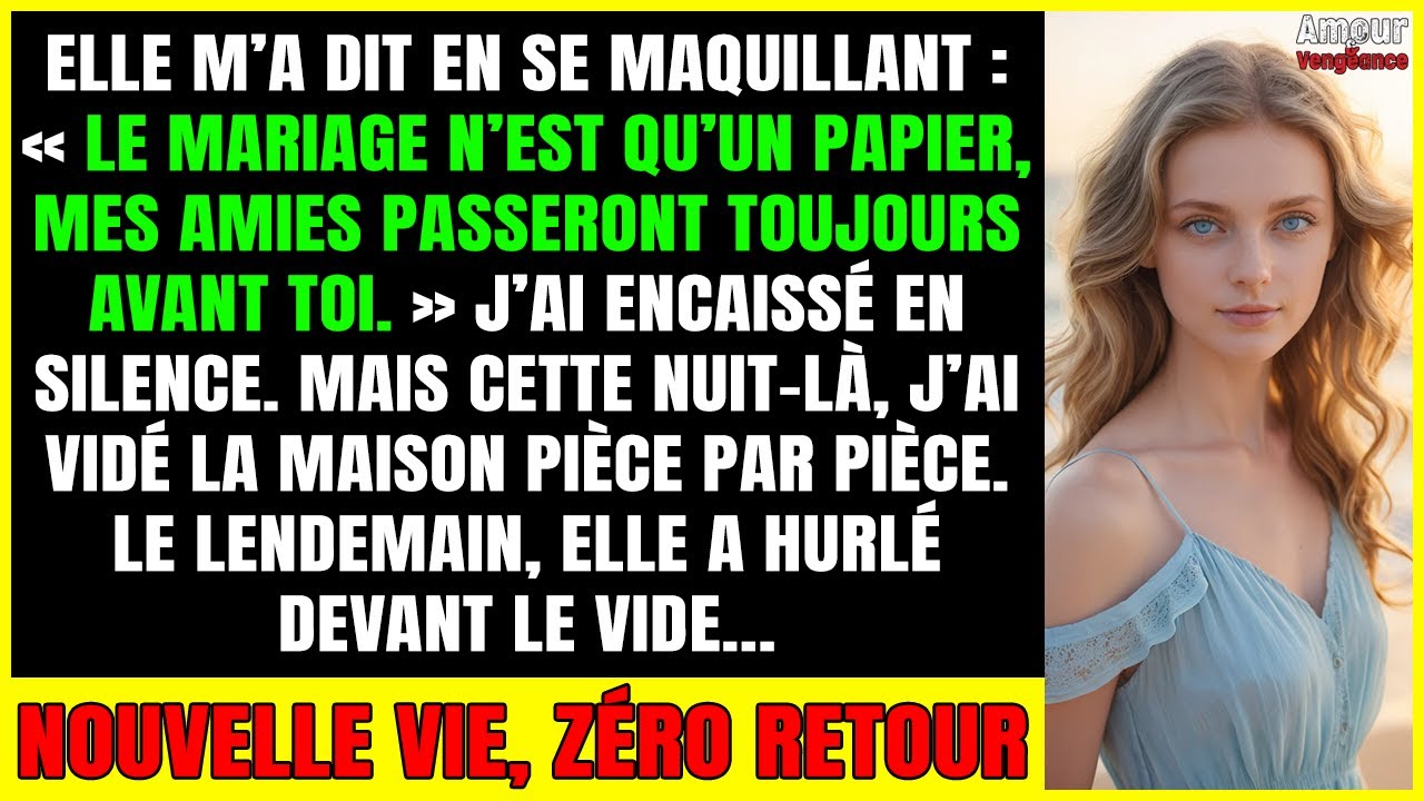 « Le mariage n’est qu’un PAPIER » — ma femme l’a dit en robe noire… moi, j’ai pris mes valises…