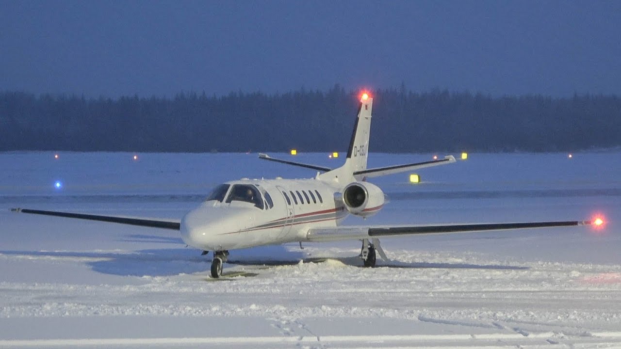 Cessna 550 Citation Bravo D-CELI Engine Start & Taxi