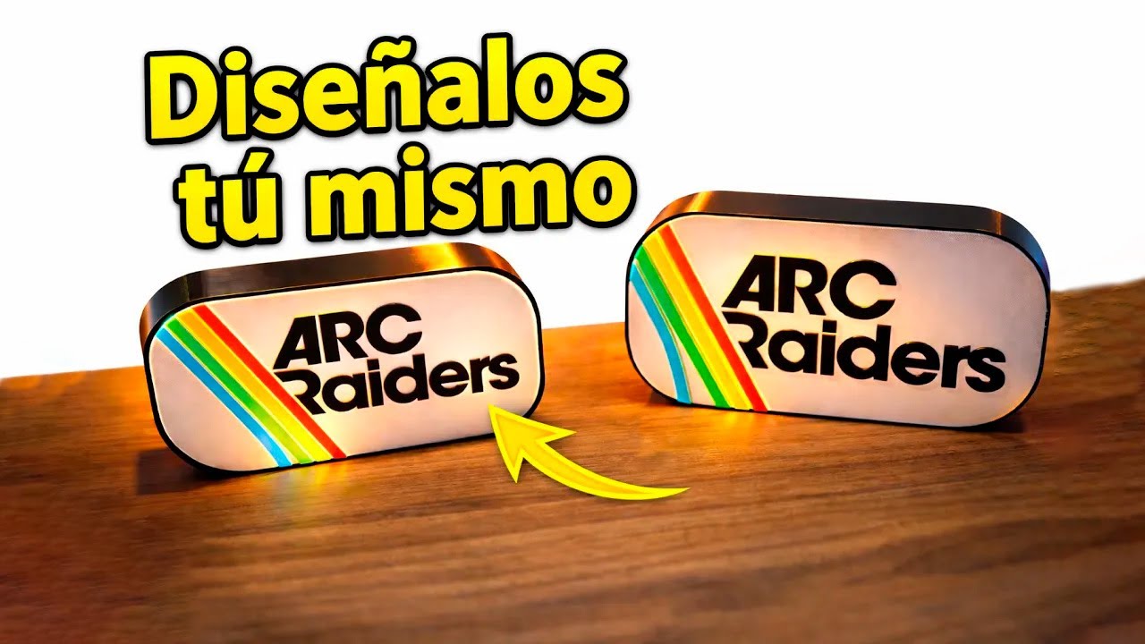 Diseño desde 0 un cartel de ARC Raiders retroiluminado | Fusion360 + Impresión 3D y Montaje.