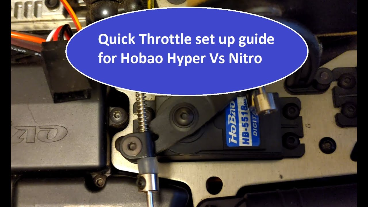 Hobao Hyper Vs Nitro Throttle servo set up,