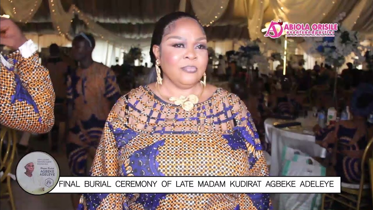 Dubai based Celeb, Alh. Abiola Williams & her husband gave her Mum Alh. Kudirat, a befitting burial.