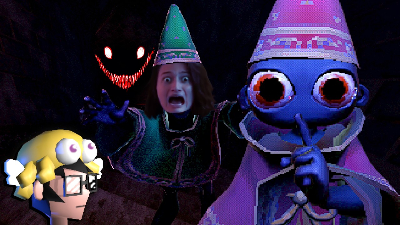 dois mago abestado tentando destruir um castelo