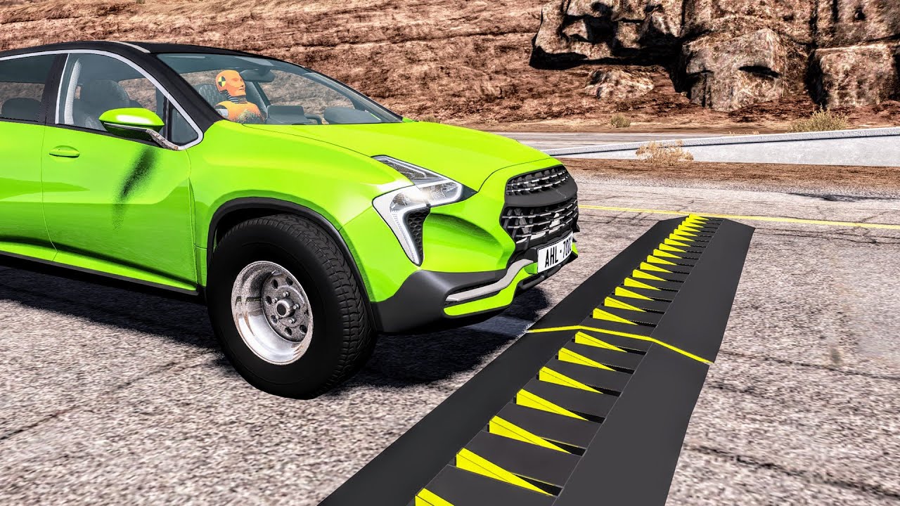 Massive Spike Strip Pileup Crashes #69 – BeamNG Drive | CrashBoomPunk