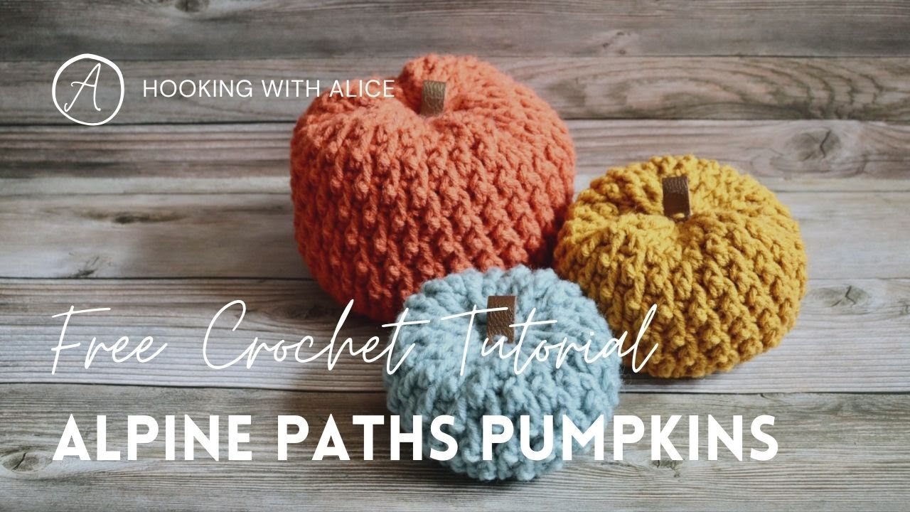Alpine Paths Pumpkin Free Crochet Pattern Tutorial