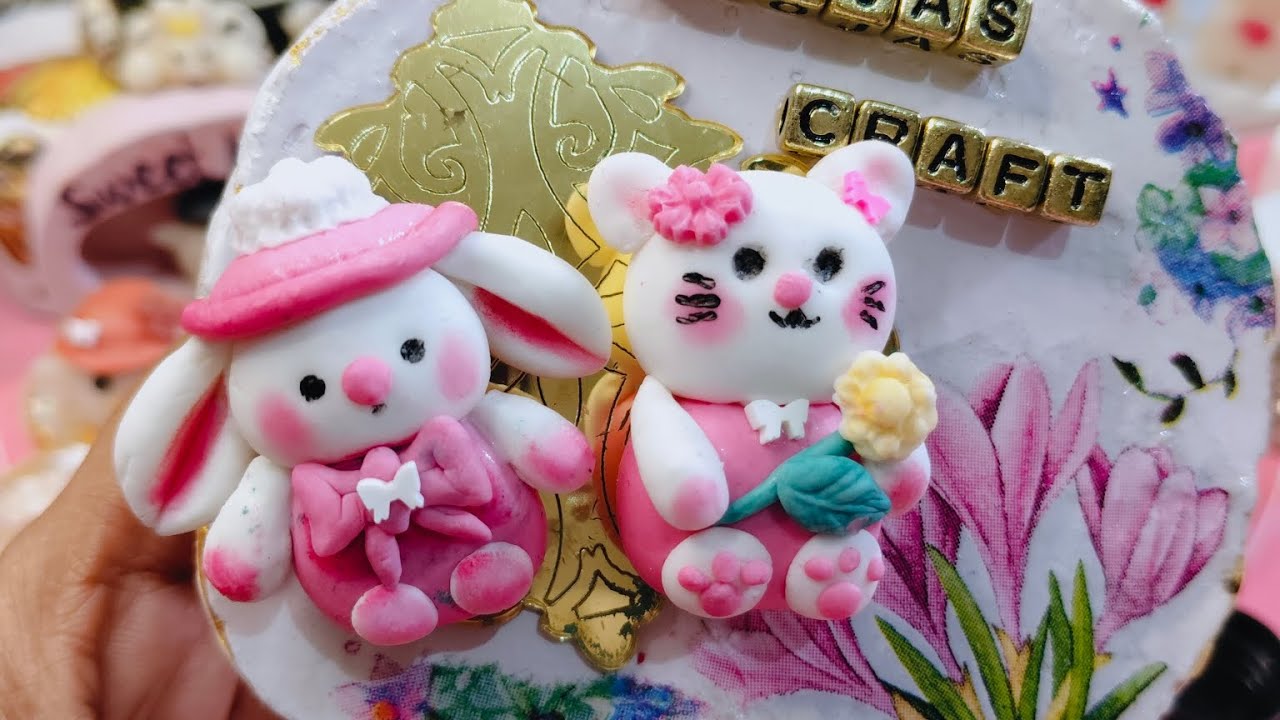 #diy Clay miniature showpiece table decoration/clay charm #bag charms keychain 
