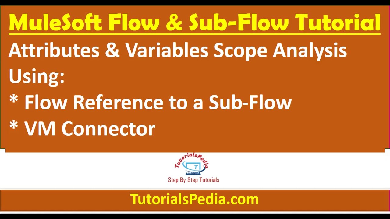 MuleSoft Flow & Sub-Flow Tutorial | Attribute & Variable Scope with Flow Reference & VM Connector