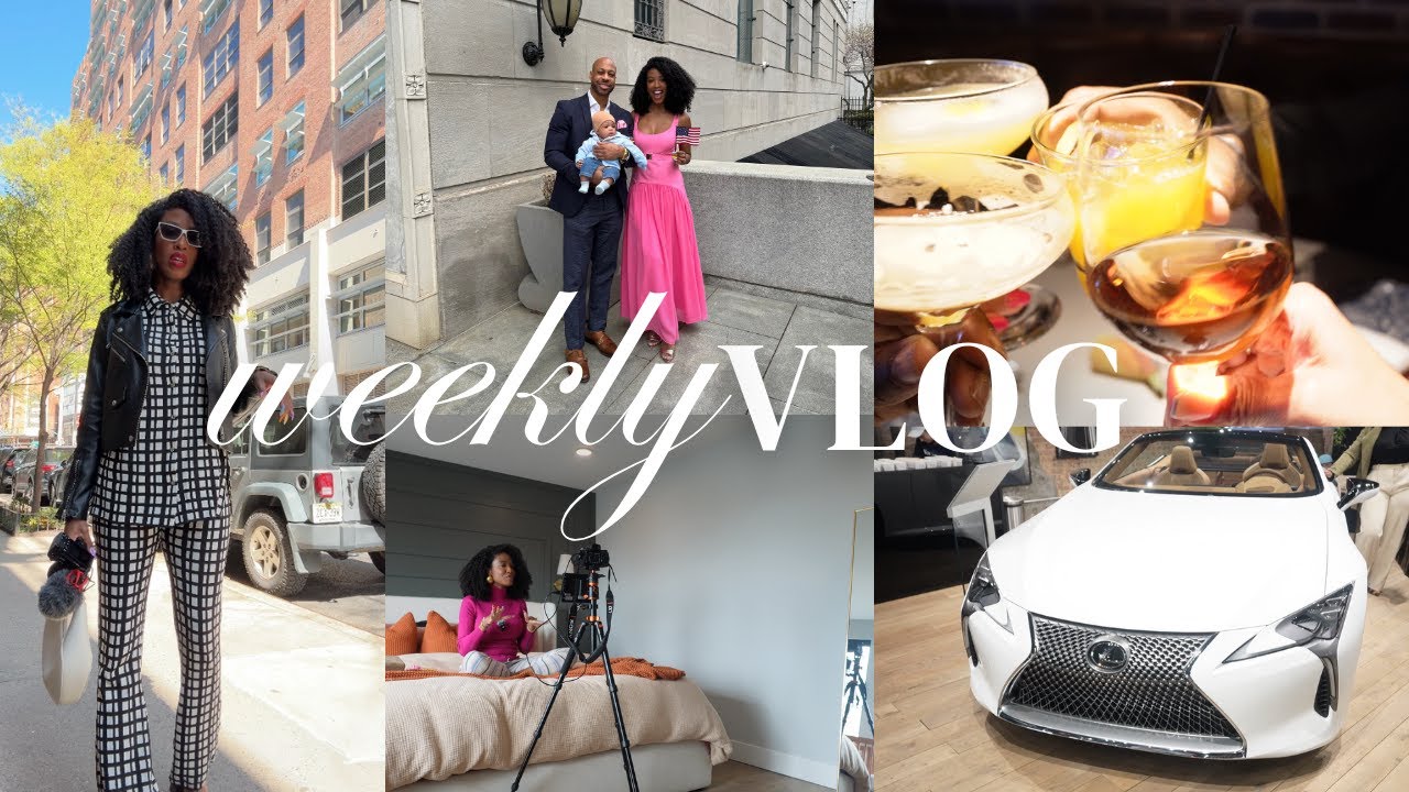 Weekly Vlog: lazy Sunday, work day bts, citizenship, night out w/ mom, morning with Lexus + outfits!