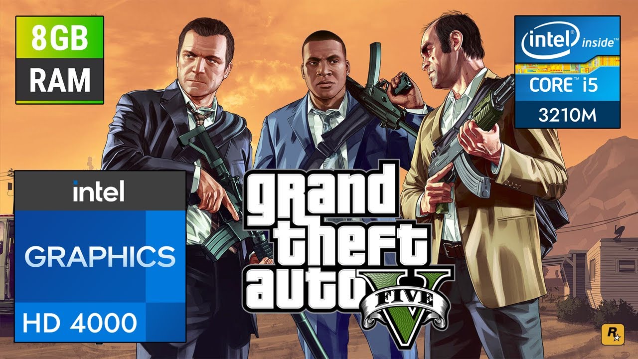 Playing GTA V on Intel Hd 4000 iGPU Low End Pc