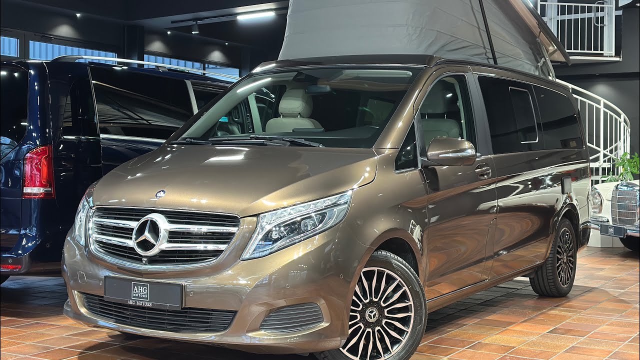 Mercedes-Benz V 250 MARCO POLO KÜCHE LEDER ANHÄNGELAST-3100KG!! EBERSPÄCHER HYDRONIC2
