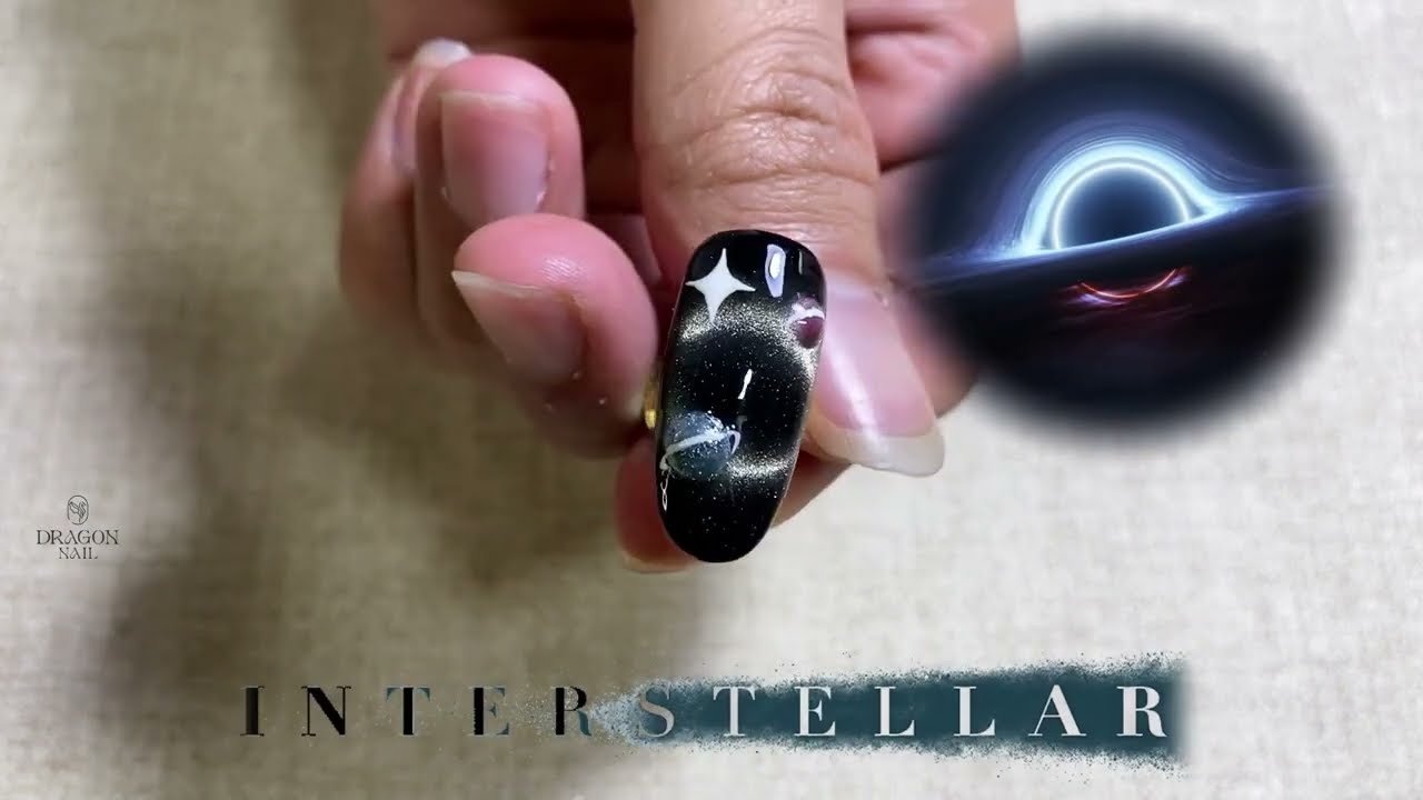 MAKE INTERSTELLA CAT EYE NAILS | NAIL IDEA | Dragon Nail