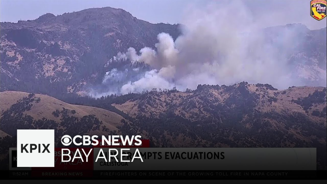 Toll Fire burns in Napa County north of Calistoga, prompting evacuations