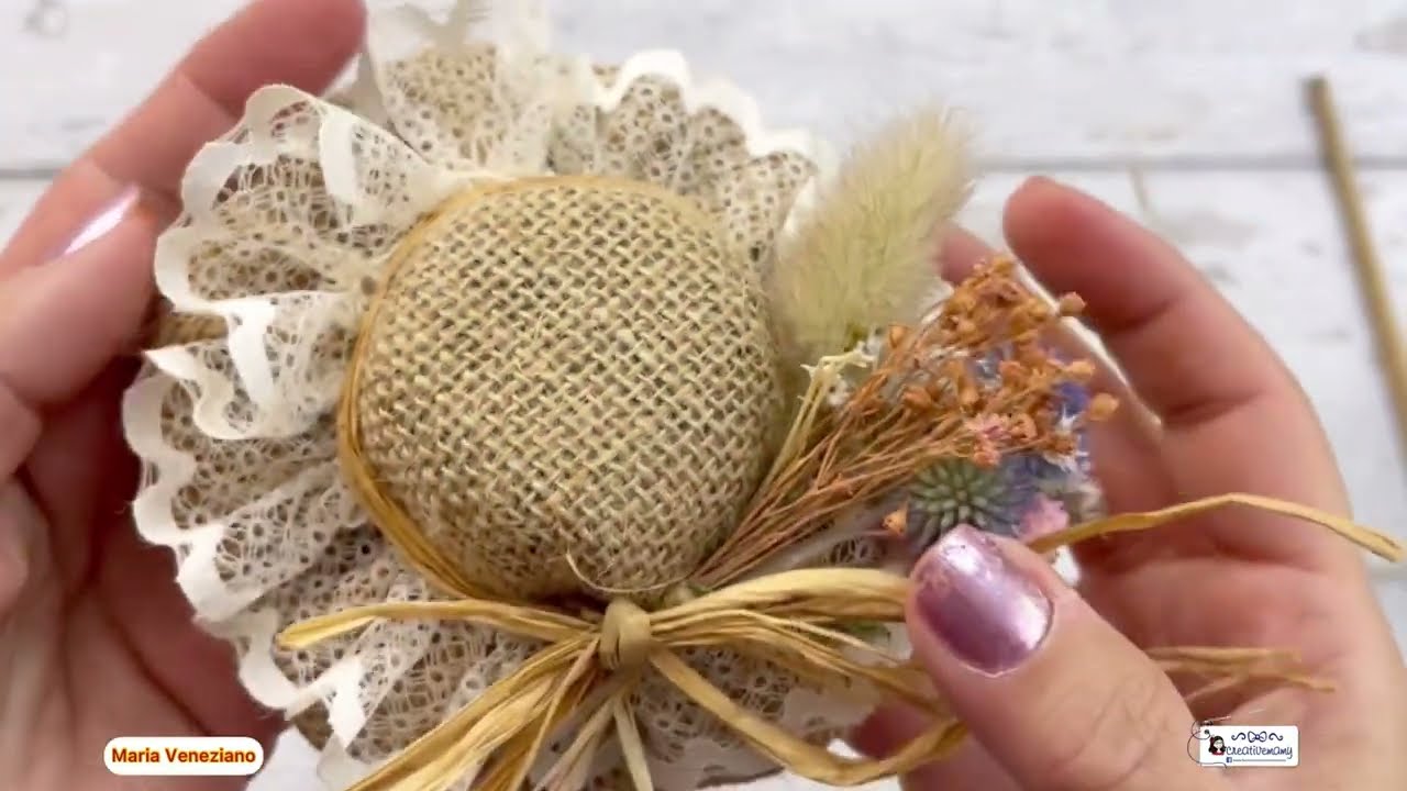 Tutorial super facile cappellini in juta con riciclo tappo bottiglia