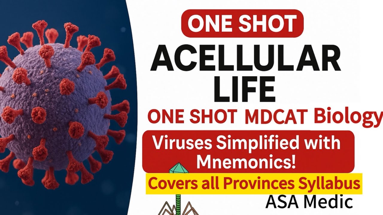 Acellular Life Made Easy | Lecture with Mnemonics | One Shot Lecture | MDCAT Biology