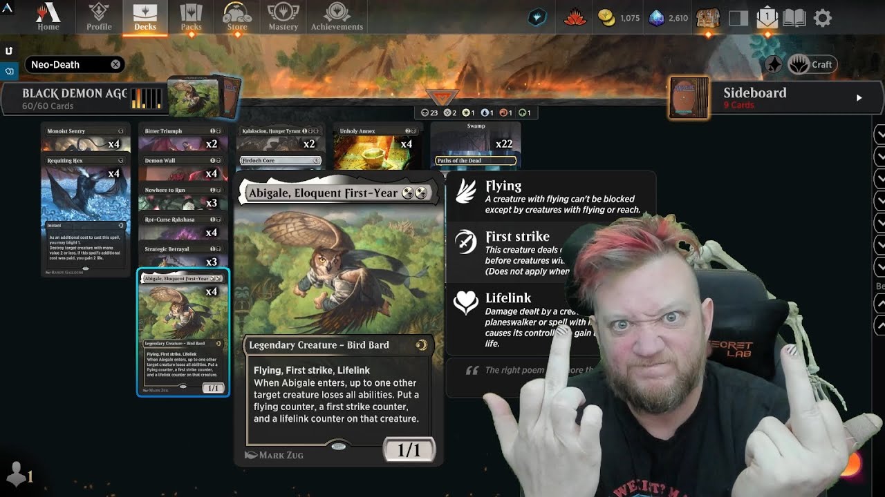 Trying to Make Abigale Work AGAIN 😤 | Mono Black Demon Aggro | MTGA Unedited