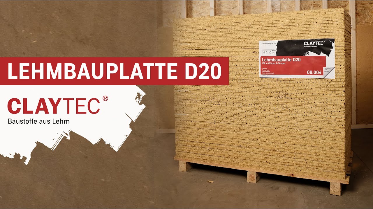 CLAYTEC Anwendungsvideo: Lehmbauplatte D20