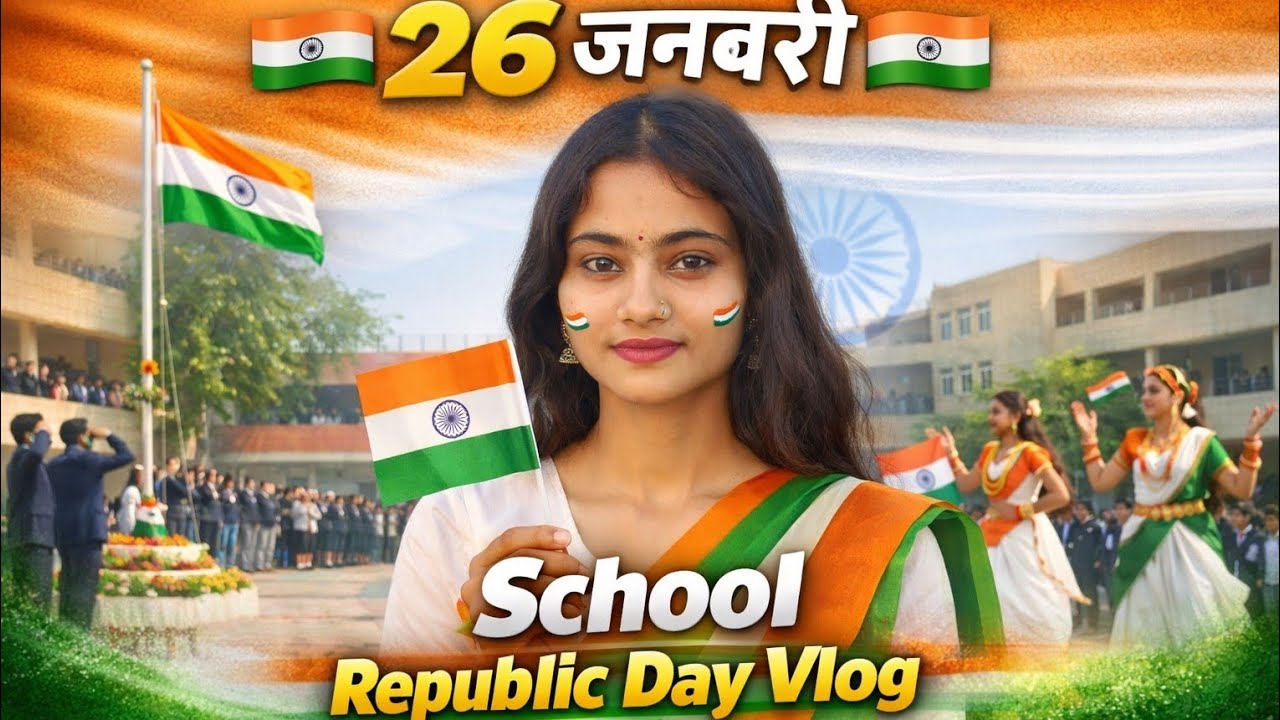 26 जनवरी 2026 🇮🇳 | स्कूल में गणतंत्र दिवस सेलिब्रेशन | School Republic Day Vlog