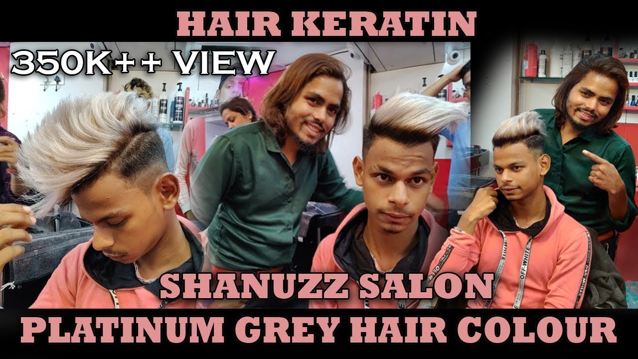 Platinum grey hair colour || Hair Transformation || Shanuzz Saloon || Salman Sm