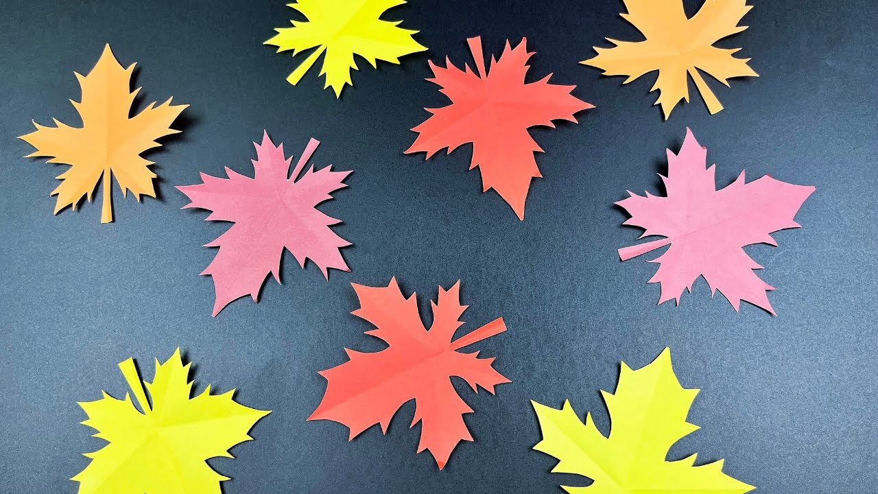 How To Make Maple Leaves With Paper🍁 | DIY Autumn Leaves🍁 |  Maple Leaf Cutting | Thanksgiving Day