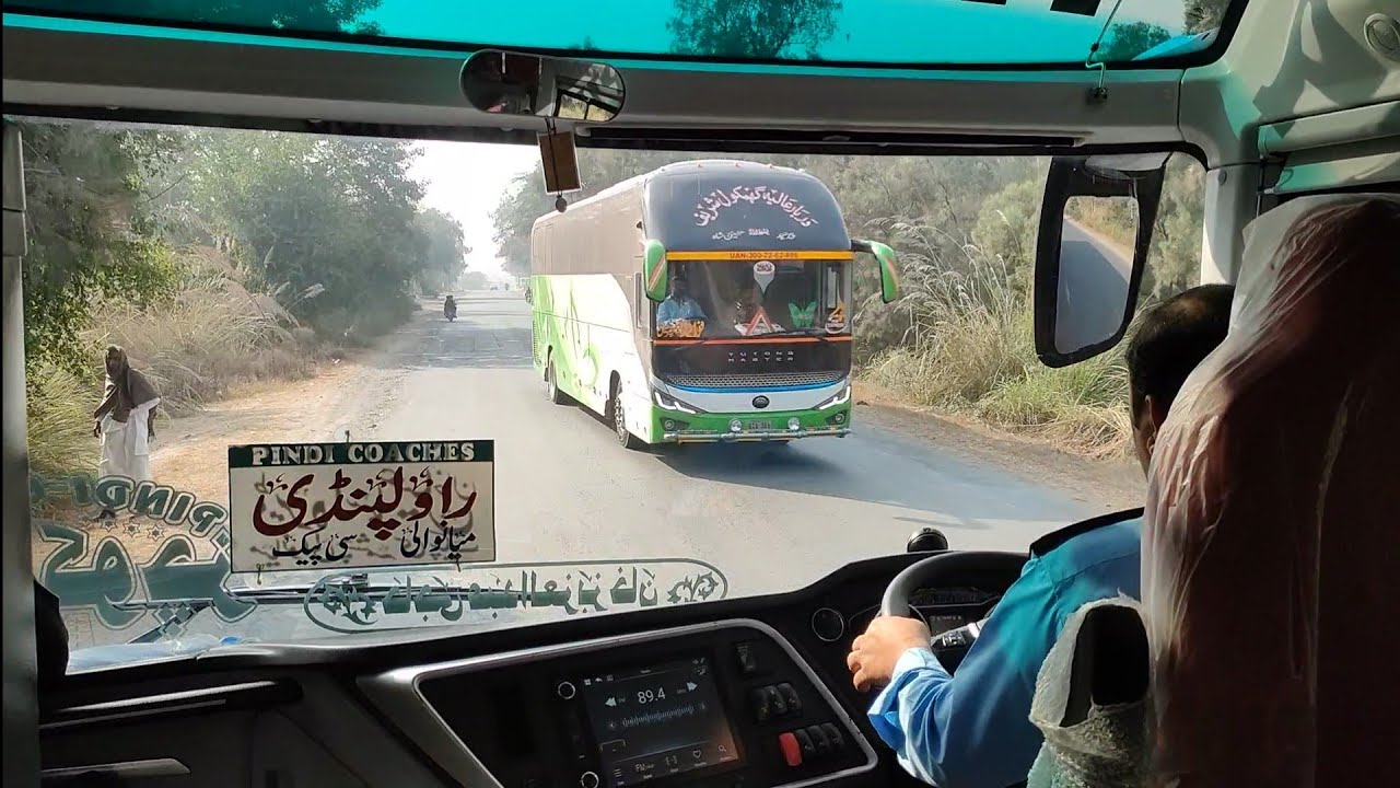Pindi Coaches, Rawalpindi to Mianwali last part, Mianwali kalabagh road par traffic Ka rush
