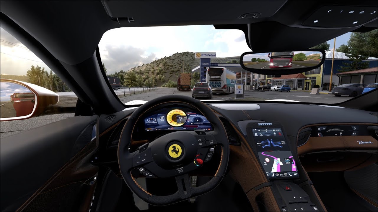 Ferrari Roma in Euro Truck Simulator 2 😱 | Realistic Driving Like Never Before!