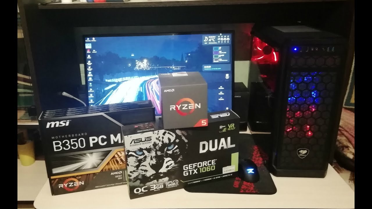 БЮДЖЕТНЫЙ ИГРОВОЙ КОМП (2018) за 50-60 К. [GeForce GTX 1060, Ryzen 5 1600] - СБОРКА.