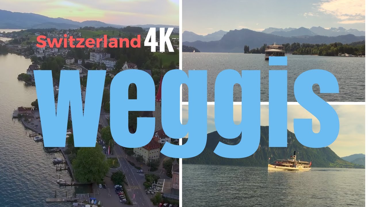 Weggis / Lake Lucerne / Resort Town Switzerland / Drone View / DJI Phantom 4 / Osmo