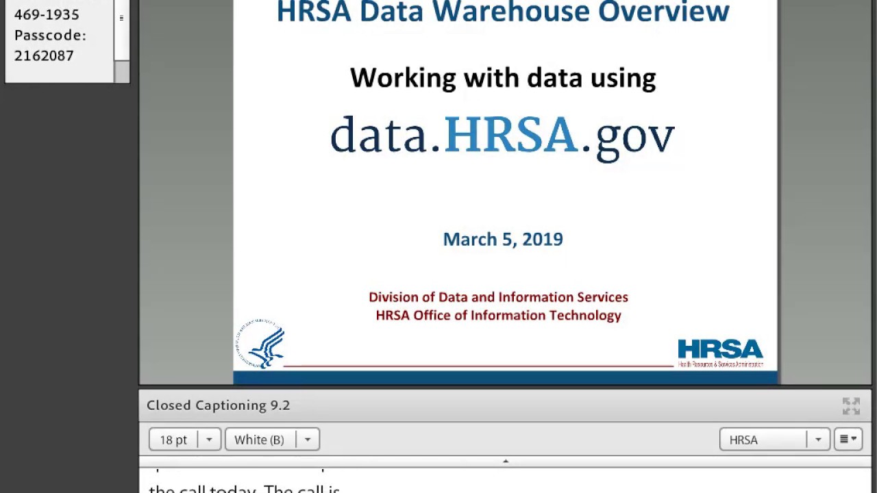 Обучение по работе с хранилищами данных HRSA