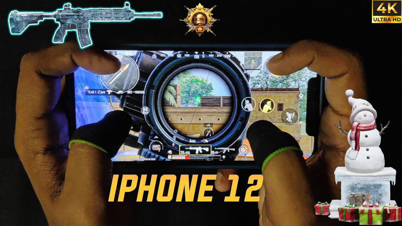 60 FPS iPhone 12 gameplay HANDCAM | Best 4 Finger + Gyroscope | BGMI | PUBG Mobile