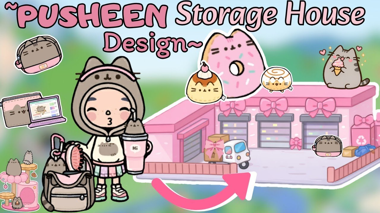 PUSHEEN Storage House Makeover 🐱🩷 | Toca Life World House Ideas(House Design)✨