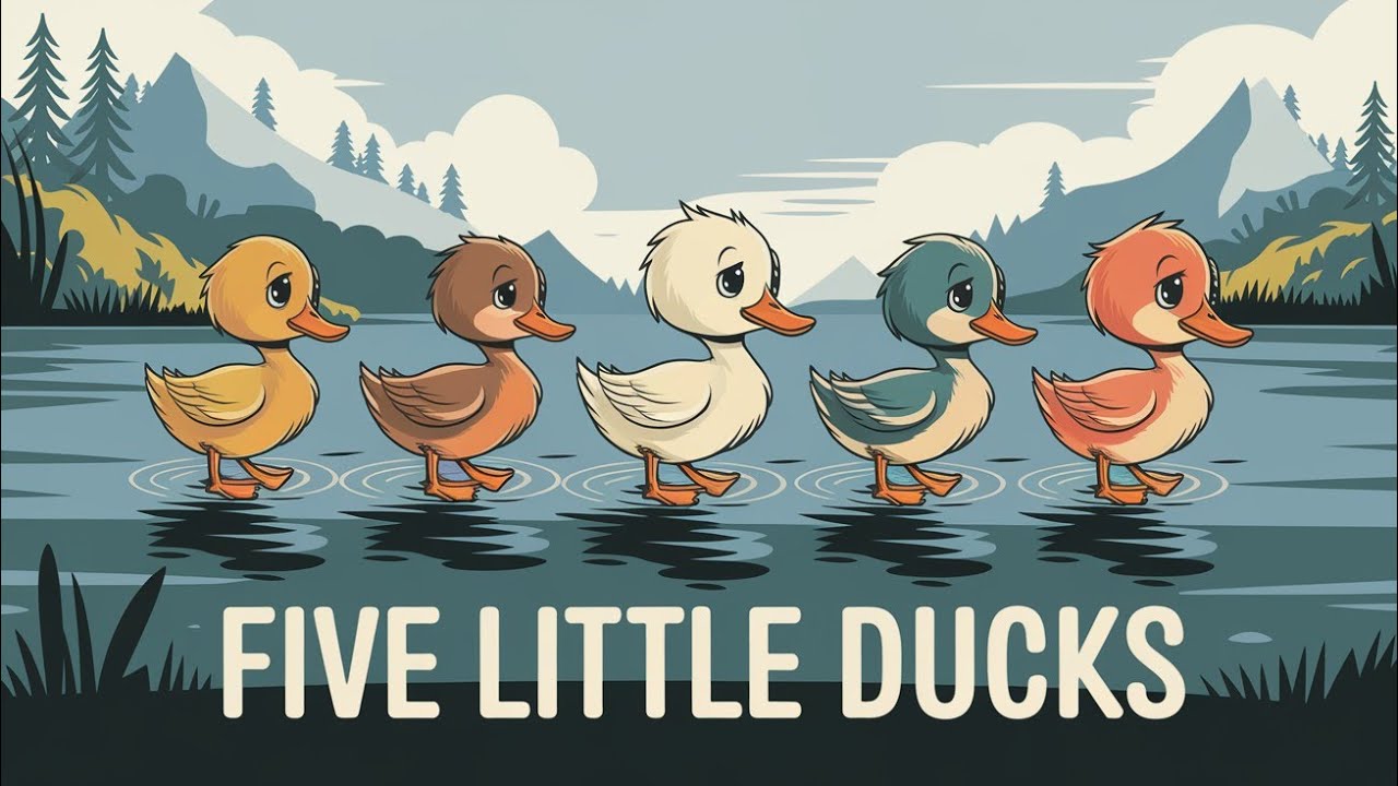 Five Little Ducks | Kids Songs | Nursery rhymes | Cartoon Thrill