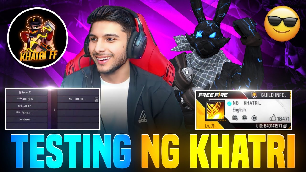 Finally &lrm;Ng Khatri Testing For NG Guild 📈🥵Aimbot Hacker😱🤯On Nonstop Live Stream 🤖👾 Garena Free Fire🔥