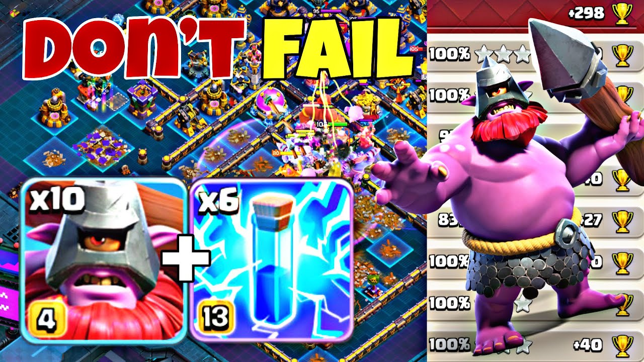 Best Army Zap Thrower without Dragon Duke TH18 Legend League Attacks!