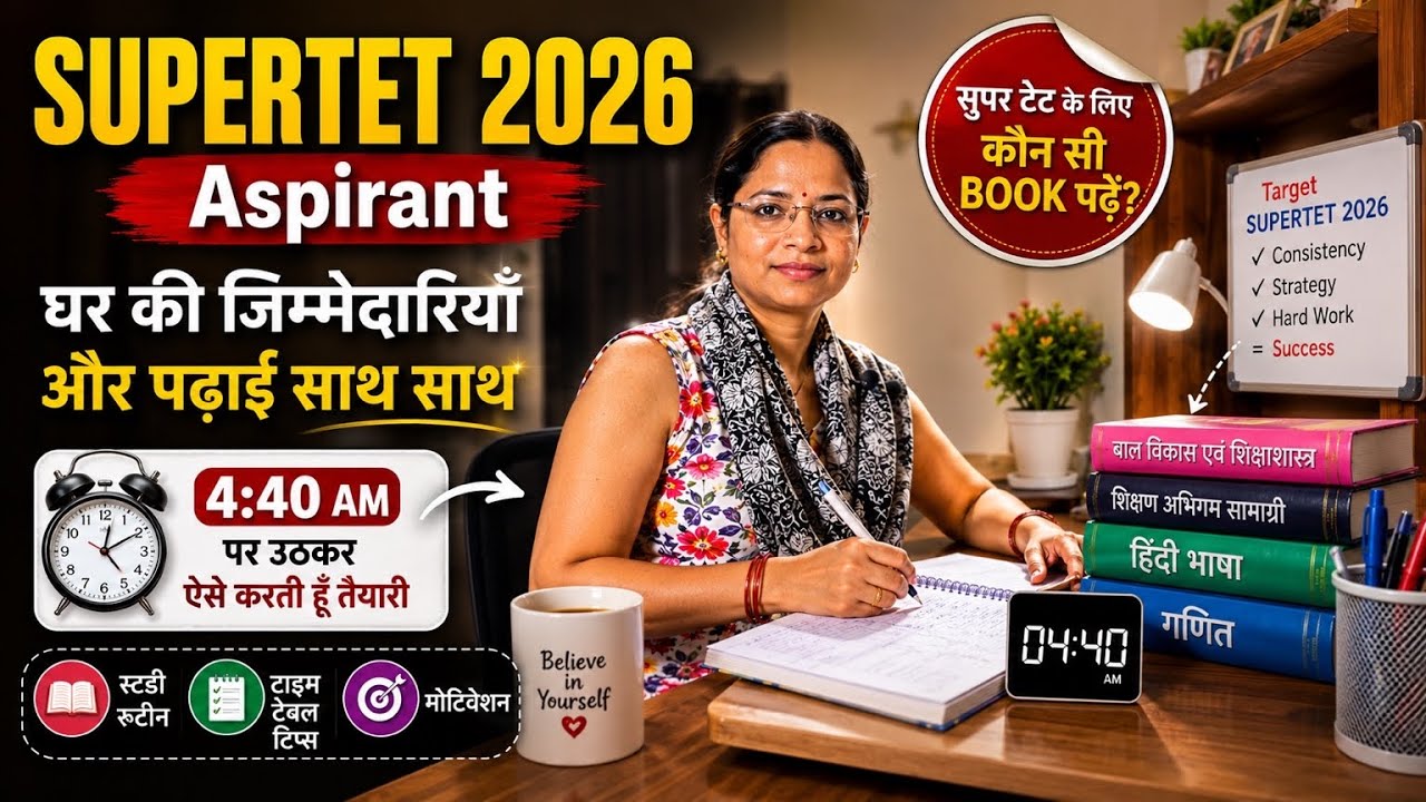 ⏰4:40am Study Routine 🔥SUPERTET 2026 preparation 📚 Best Book  ✅ Housewife Study Vlog 