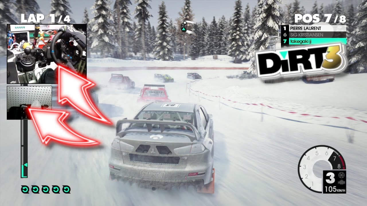 Mitsubishi Lancer Evo X Rallycraoss Snow / Logitech G29 DiRT 3