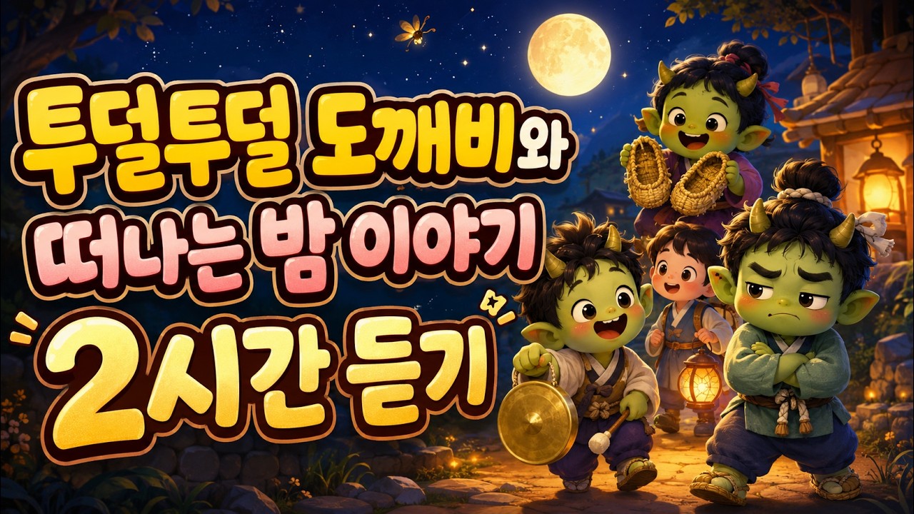 잠들기 좋은 창작 모음 동화 | 투덜투덜 도깨비와 잃어버린 꽹과리 | 도깨비가 좋아하는 아이 | 도깨비의 짚신 🌙