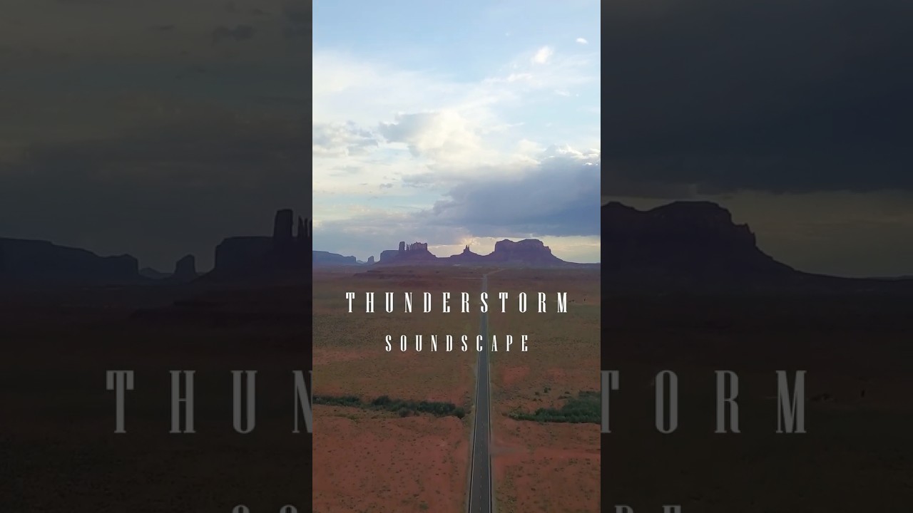 Monument Valley | Thunderstorm | Soundscape #drone #travel #nature #thunderstorm #shorts #dji #asmr