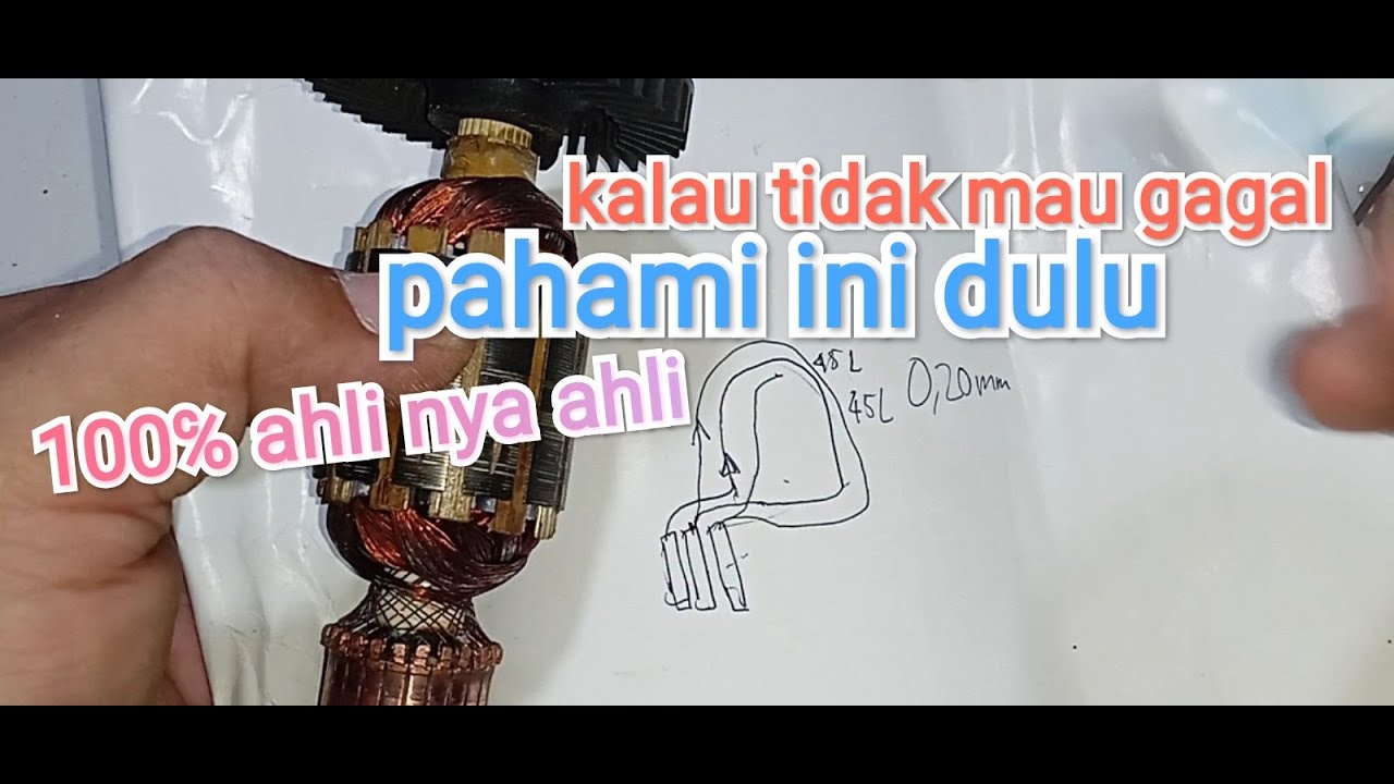 menentukan pin armature | angker bor/gerindra