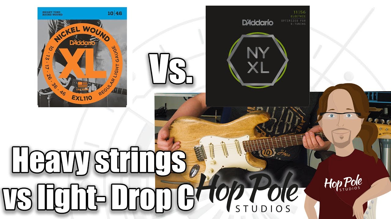Heavy Vs Light guitar strings - featuring D'Addario NYXL and XL