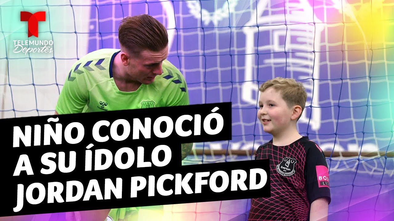 Niño que lucha por su vida que conoció a su ídolo Jordan Pickford | Telemundo Deportes