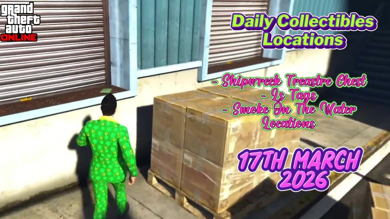 Daily Collectibles Locations Shipwreck Treasure Chest, LS Tags and Smoke On The Water Today GTA