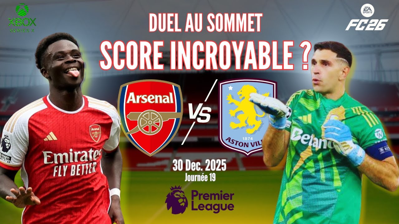ARSENAL vs ASTON VILLA : PRÉDICTION FC 26 - Choc de la 19 J - Premier League 25/26 | Xbox SX 4K60fps