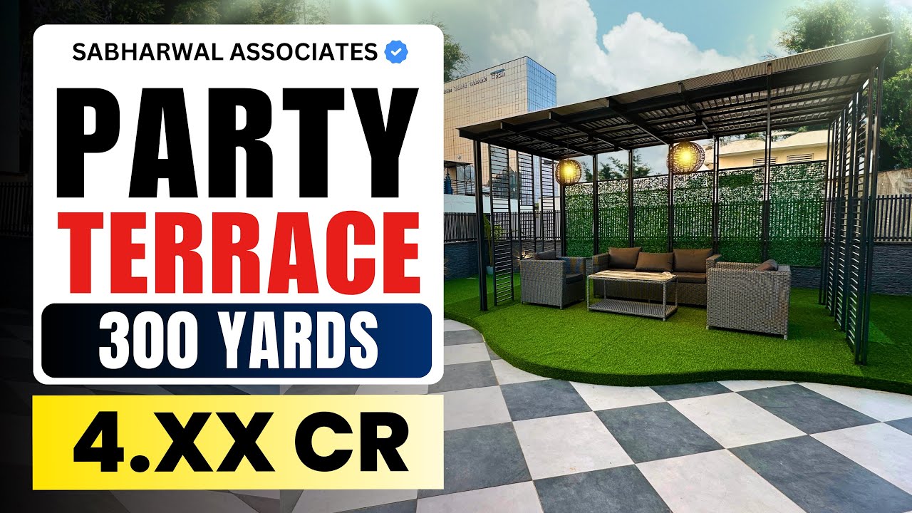 Party Terrace | 3BHK 300 Sq. Yard | Builder floor in Gurgaon | Sushant Lok -1 | Sabharwal Associates