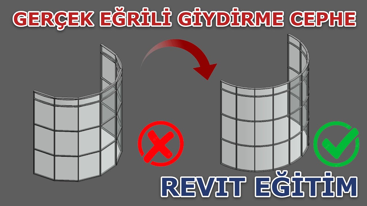 Eğri Formlu Giydirme Cephe - Revit Eğitim