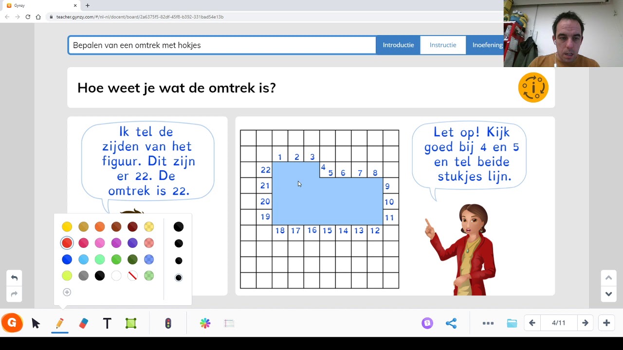 Omtrek - Ik maak kennis met omtrek (niveau  4)