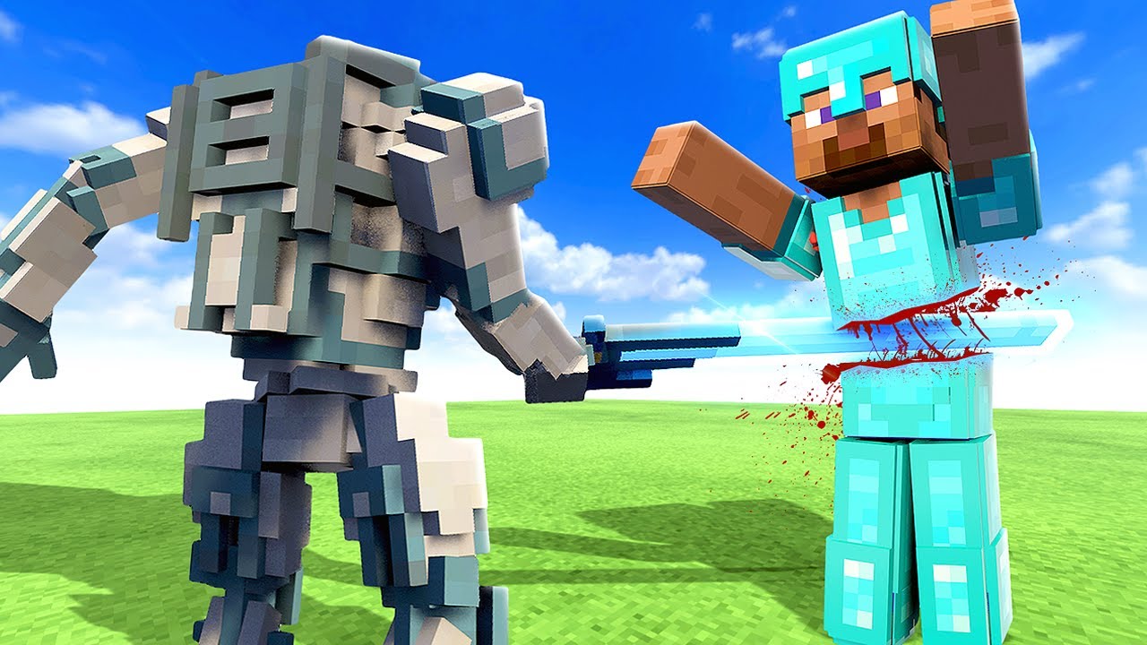НОВЫЙ мех прорезает Minecraft Steve - Геймплей модов Teardown