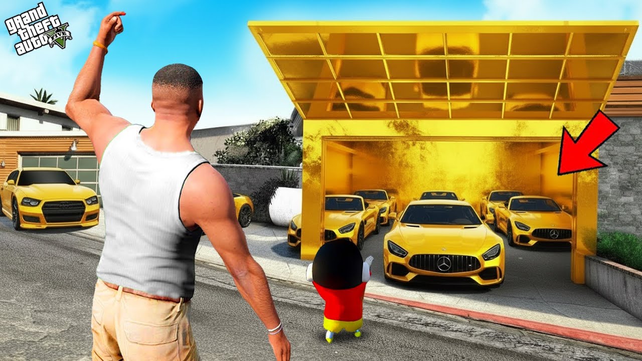 GTA 5 : Franklin And Shinchan Opens A New Secret Garage Door Inside His House In GTA 5 Telugu |#gta5