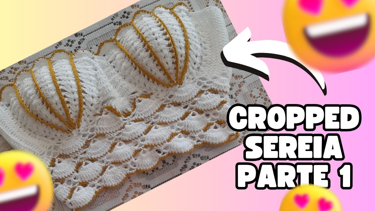 Cropped sereia em crochê, fácil e simples de fazer