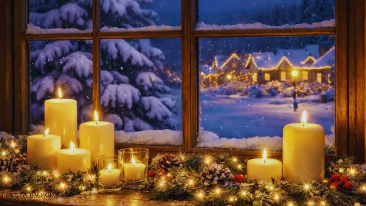 Winter In The Window | Winter Candles & Snow Ambience