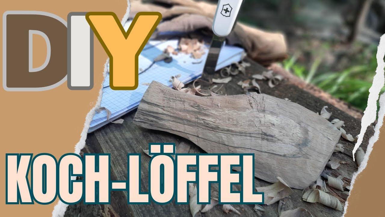 Kochlöffel mit Victorinox Taschenmesser selber schnitzen I Bushcraft Do-it-Yourself